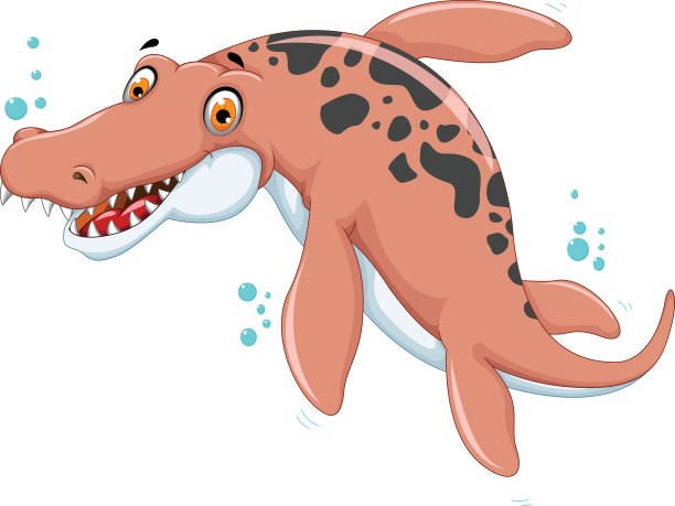 游泳恐龙卡通为您设计图片下载