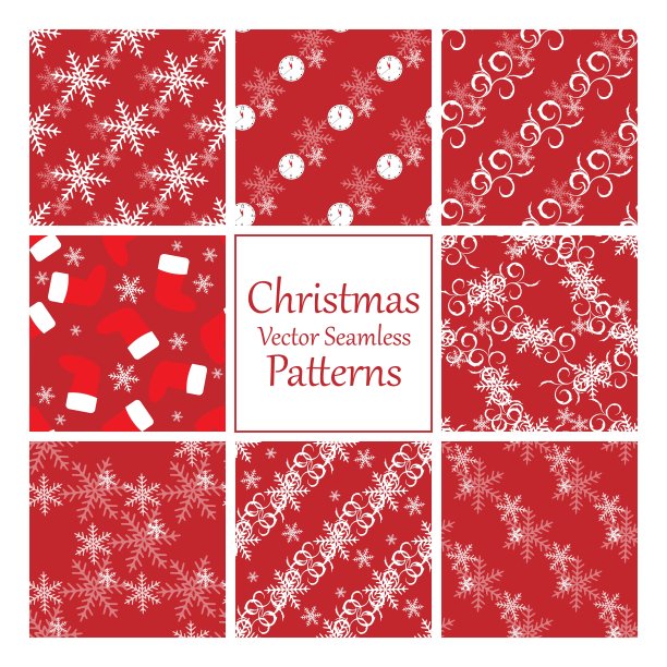 矢量无缝模式集图片下载