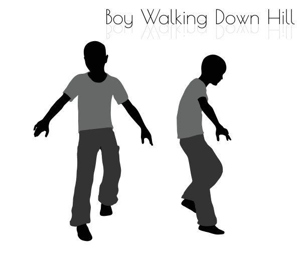 男孩在白色背景上的每日下山姿势图片下载