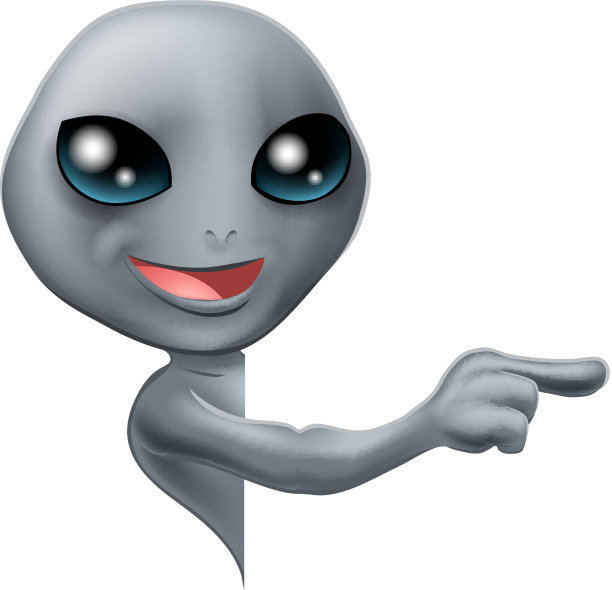 外星人指向图片下载