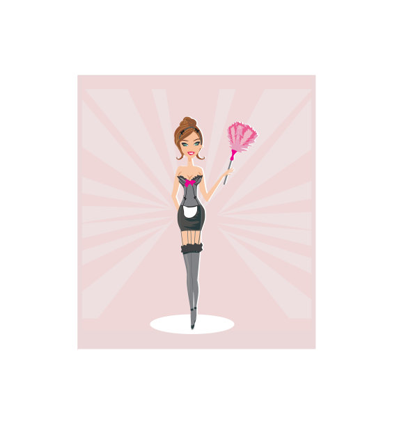 性感女郎风格的法国女佣图片下载