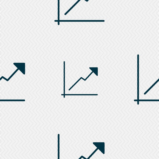 图表图标符号。无缝图案与几何纹理。向量图片下载