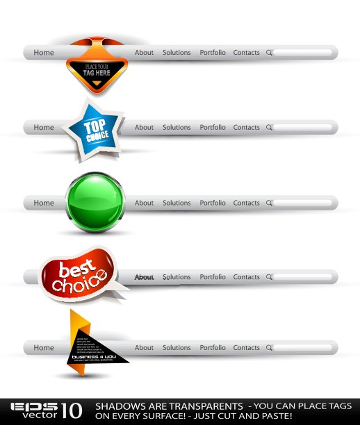 一套现代高科技风格的搜索横幅图片下载