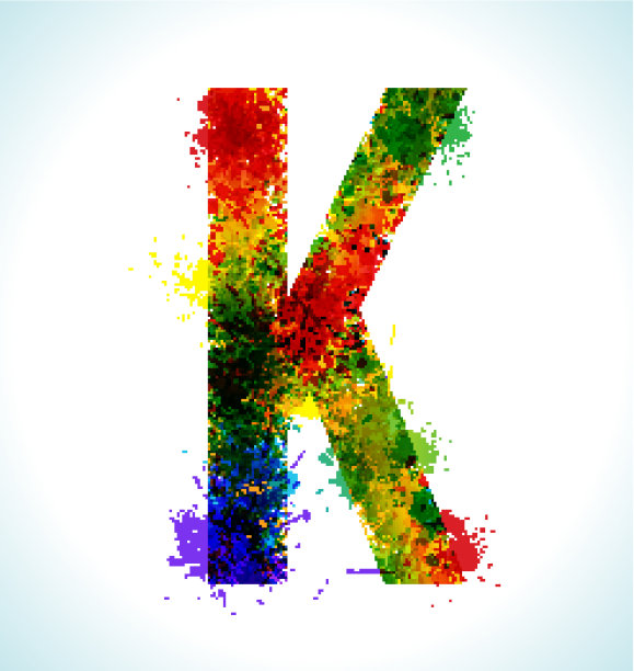 渐变矢量喷溅字体图片下载