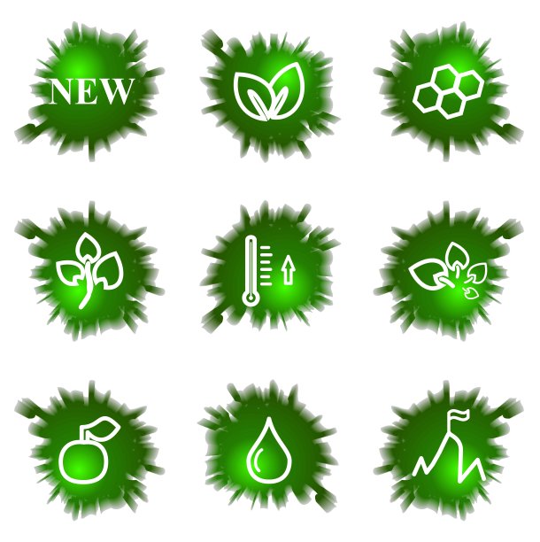 图标集。绿色的洞图片下载