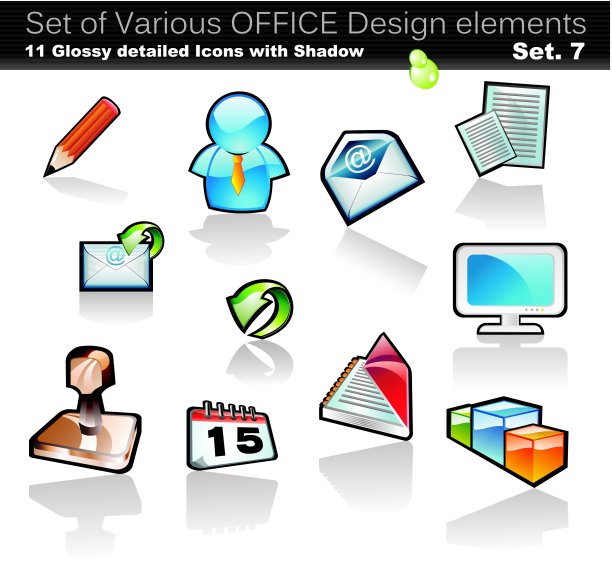 设计元素办公集合图片下载
