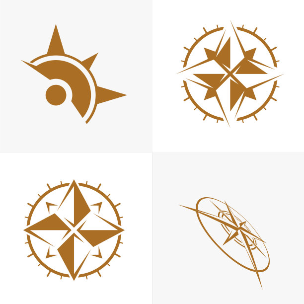 创意指南针LOGO设计模板图标合集图片下载