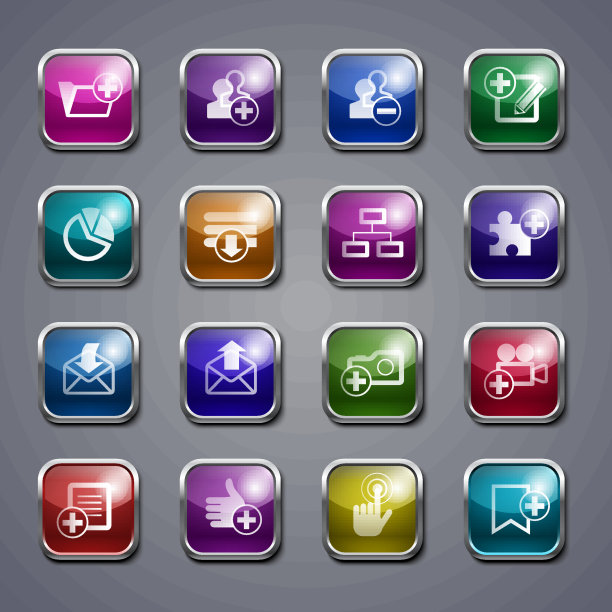 玻璃网络按钮图片下载