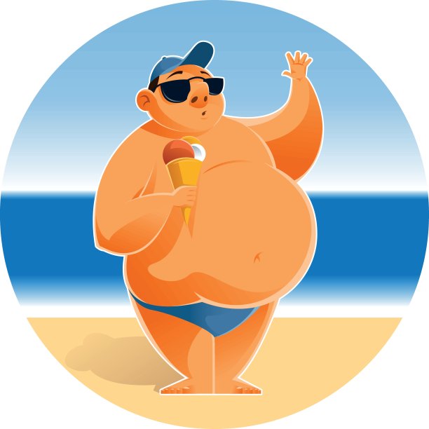 海滩上的大人物图片下载