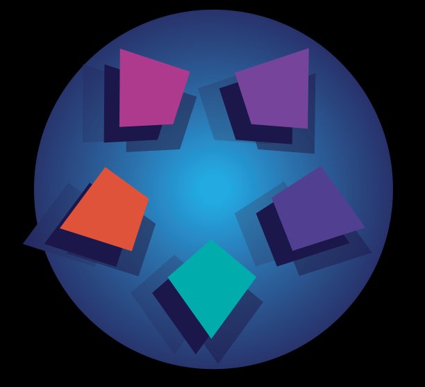 五彩缤纷的星星标志图片下载