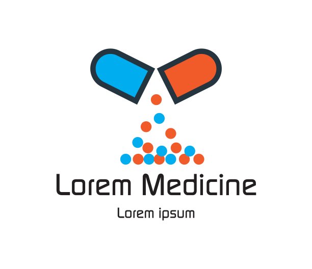 药物胶囊标志设计图片下载