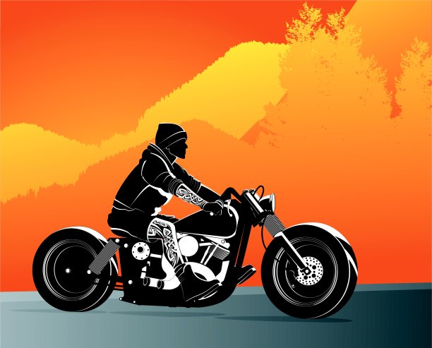 摩托车向量背景图片下载