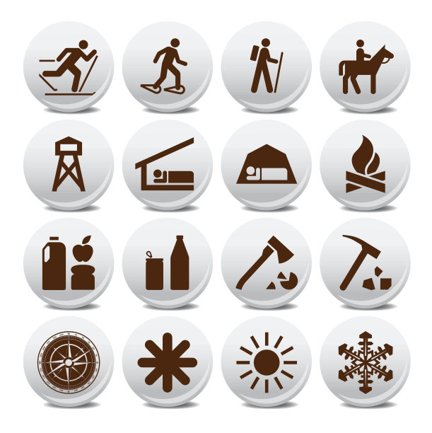 旅游图标向量集图片下载