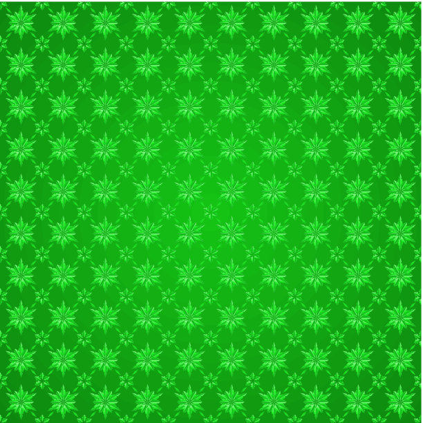 绿色背景上的雪花图片下载