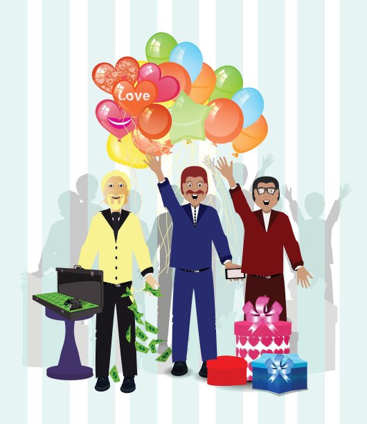 妇女节的礼物由男傧相送图片下载