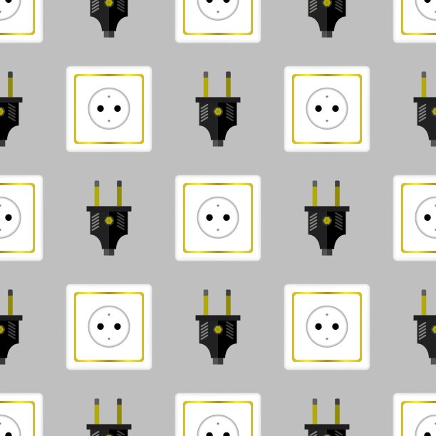 电源插头无缝模式图片下载