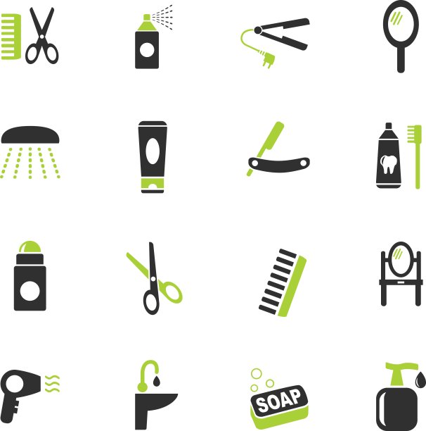 个人护理图标集图片下载