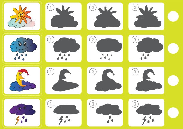 匹配阴影-工作表的教育图片下载