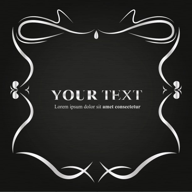 镜框婚礼设计银图片下载