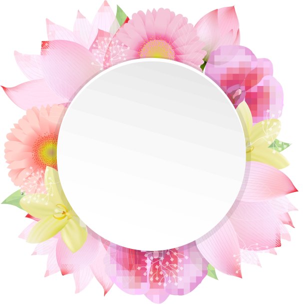 花的边框和横幅图片下载