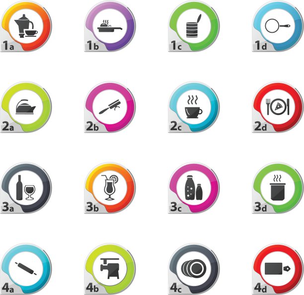 食物和厨房图标集图片下载