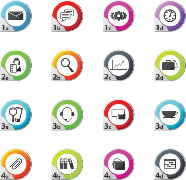 办公和业务图标集图片下载