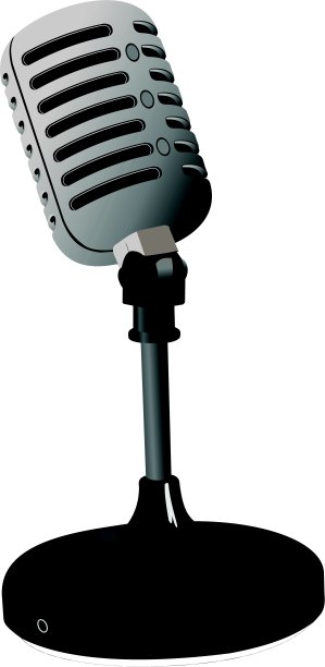 复古麦克风图像上的白色背景。向量树脂图片下载