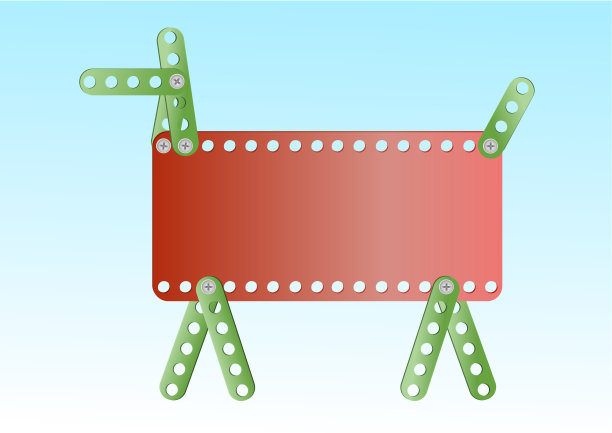 金属构造的狗图片下载