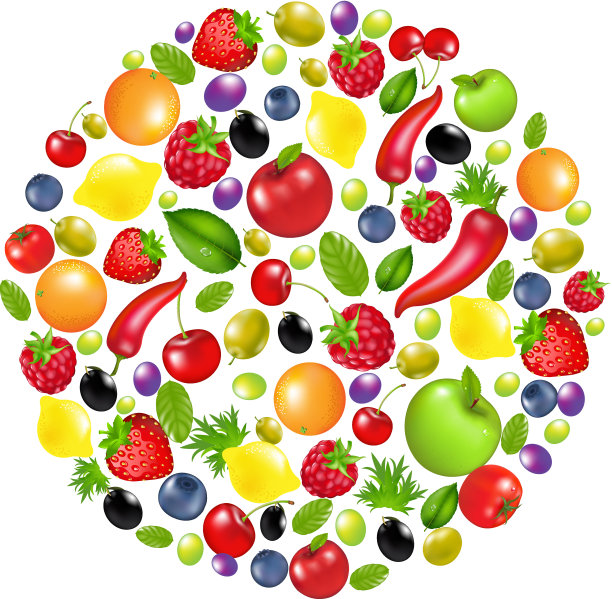 圆圈来自蔬菜和水果图片下载