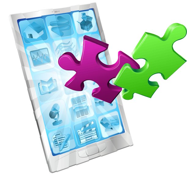 拼图碎片从手机里飞出来图片下载