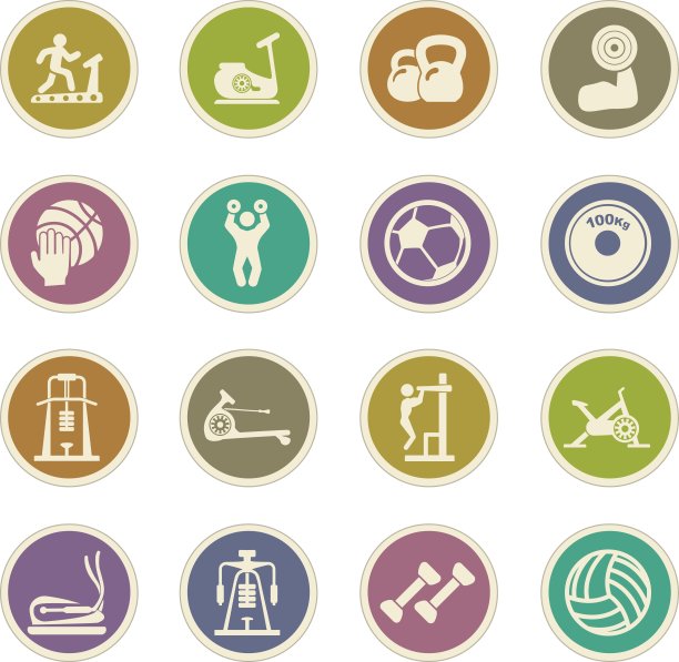 运动器材图标集图片下载