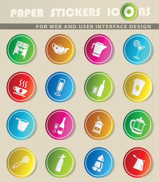 饮料图标设置器皿图片下载