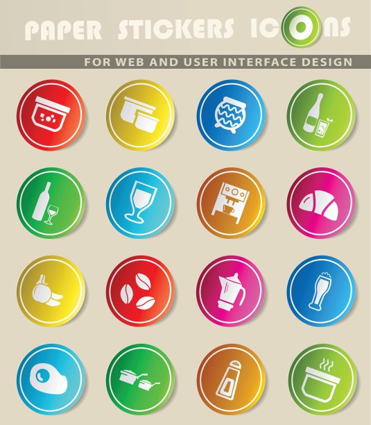 食物和厨房图标设置图片下载