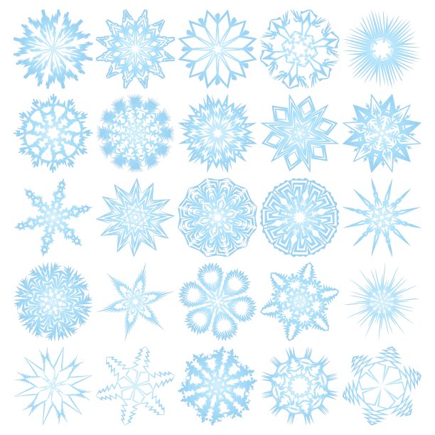 25片雪花图片下载