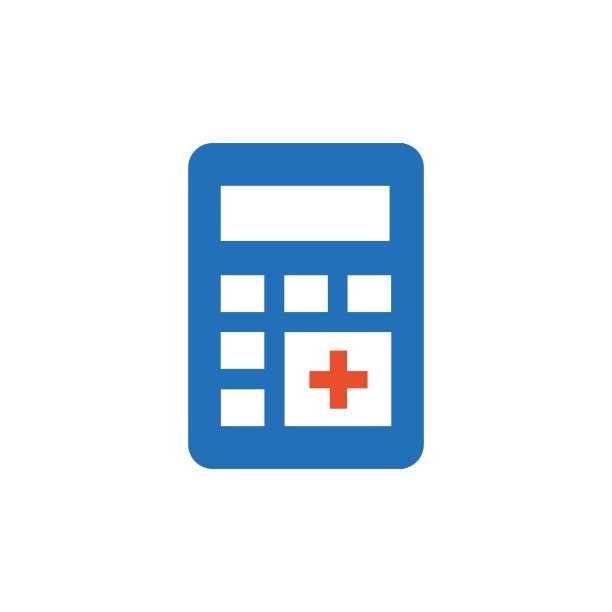 计算器平面设计图标为蓝色、橙色图片下载