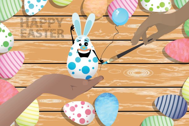复活节美丽的插图图片下载