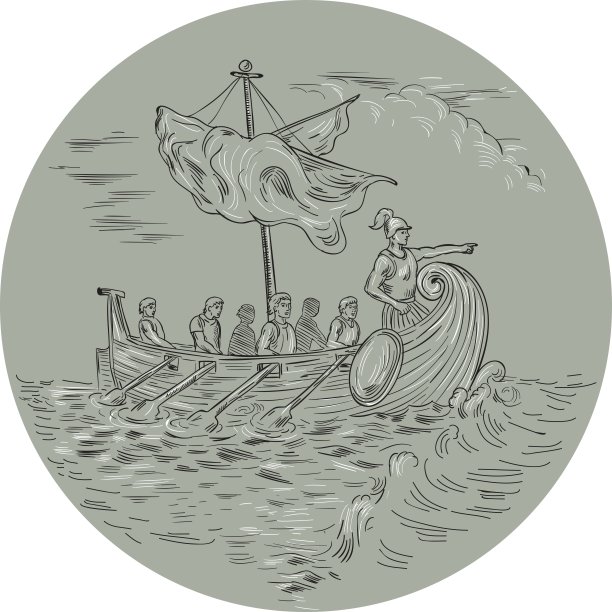 古希腊三列米战舰圈图图片下载