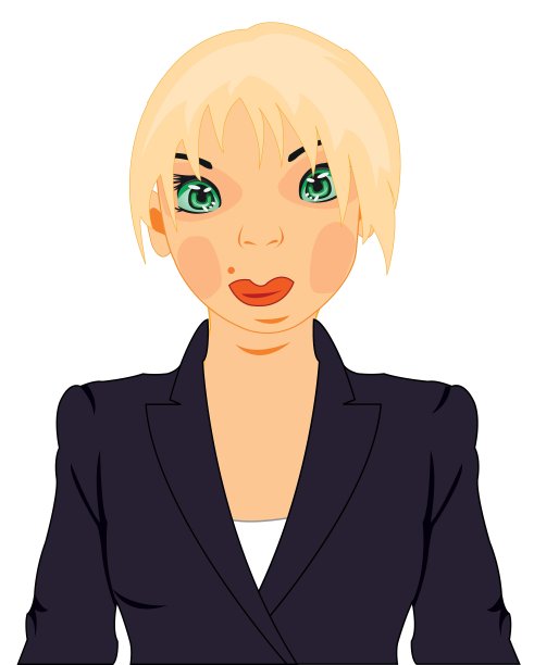 外套的女孩图片下载