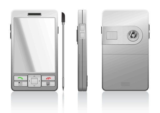 灰色PDA的矢量图图片下载