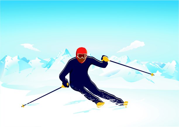 滑雪障碍滑雪图片下载