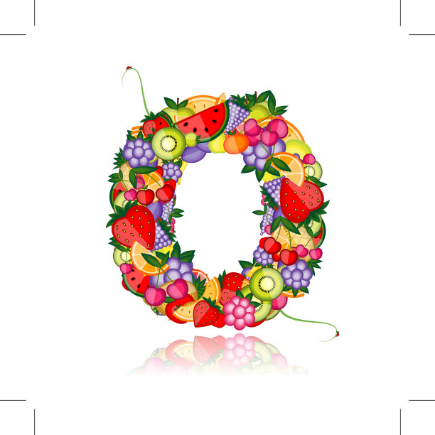 水果字母为您的设计。在我的画廊里看其他人图片下载