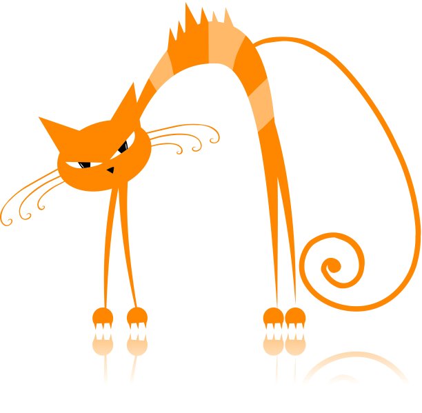 你设计的愤怒橙色条纹猫图片下载