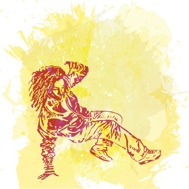 女孩的街头舞者。图片下载