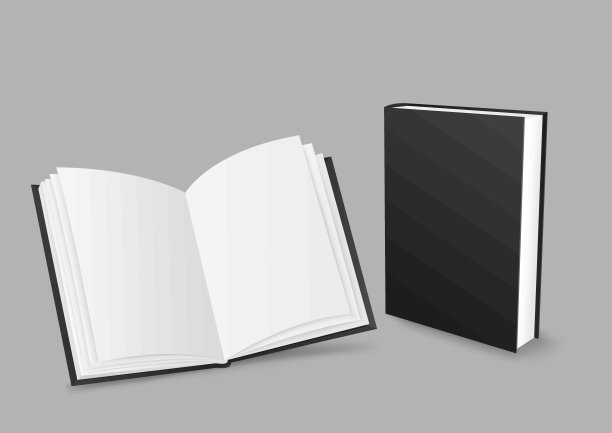 闭合和打开黑色的书图片下载