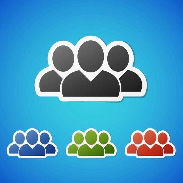 矢量社交图标贴纸图片下载