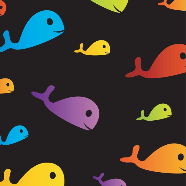 色彩斑斓的海豚背景图片下载