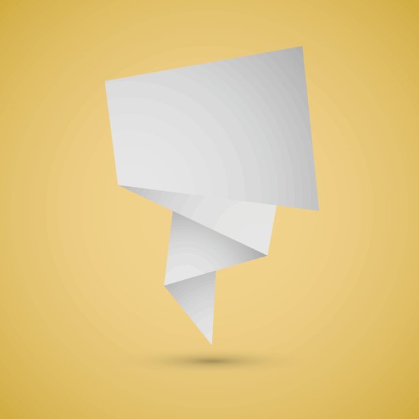 抽象折纸语音背景上的黄色背景图片下载