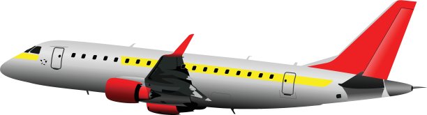 空中的飞机。矢量图图片下载