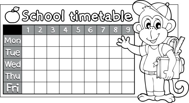 涂色书时间表主题6图片下载