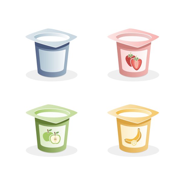 酸奶口味，勺子内白色背景图片下载